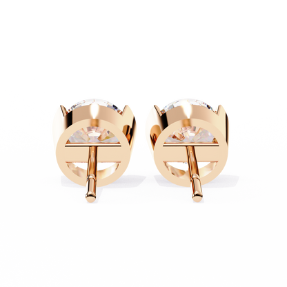 2.57Ct Round Cut Lab Grown Diamond Antique Elegant Minimalist Vintage Stud Earring Special Day Gift For Her