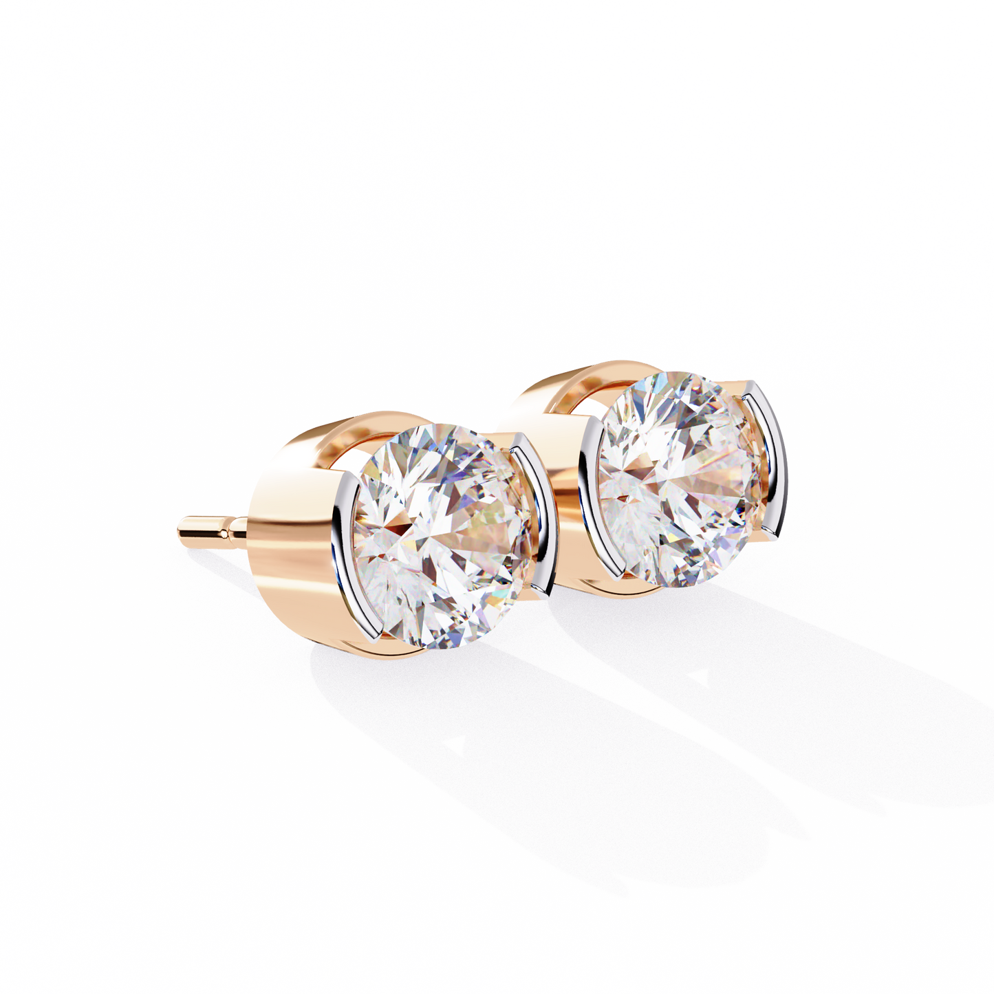 2.57Ct Round Cut Lab Grown Diamond Antique Elegant Minimalist Vintage Stud Earring Special Day Gift For Her