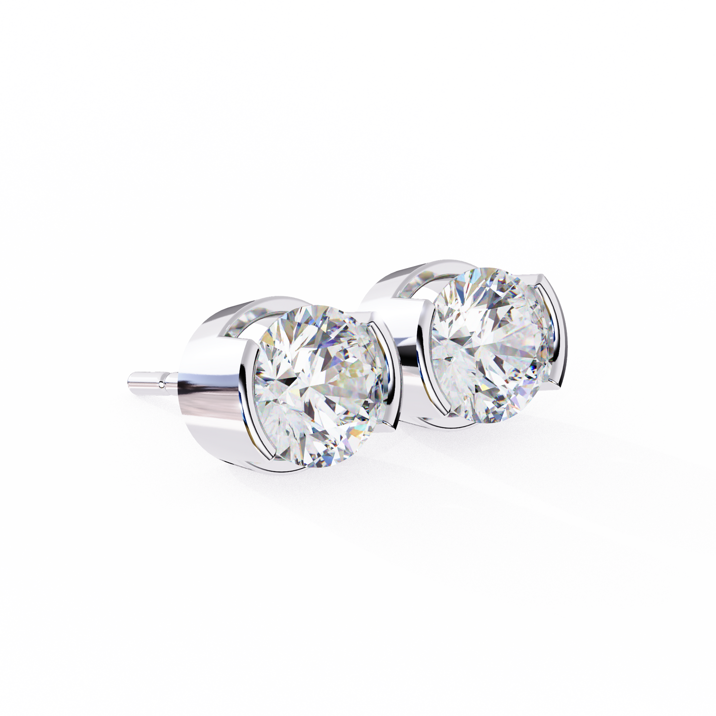 2.57Ct Round Cut Lab Grown Diamond Antique Elegant Minimalist Vintage Stud Earring Special Day Gift For Her