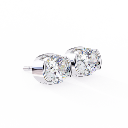 2.57Ct Round Cut Lab Grown Diamond Antique Elegant Minimalist Vintage Stud Earring Special Day Gift For Her