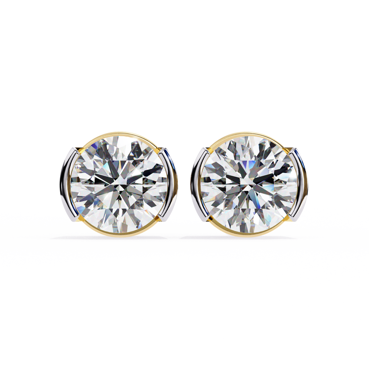 2.57Ct Round Cut Lab Grown Diamond Antique Elegant Minimalist Vintage Stud Earring Special Day Gift For Her