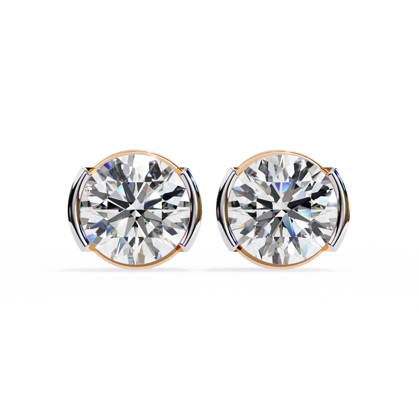2.57Ct Round Cut Lab Grown Diamond Antique Elegant Minimalist Vintage Stud Earring Special Day Gift For Her