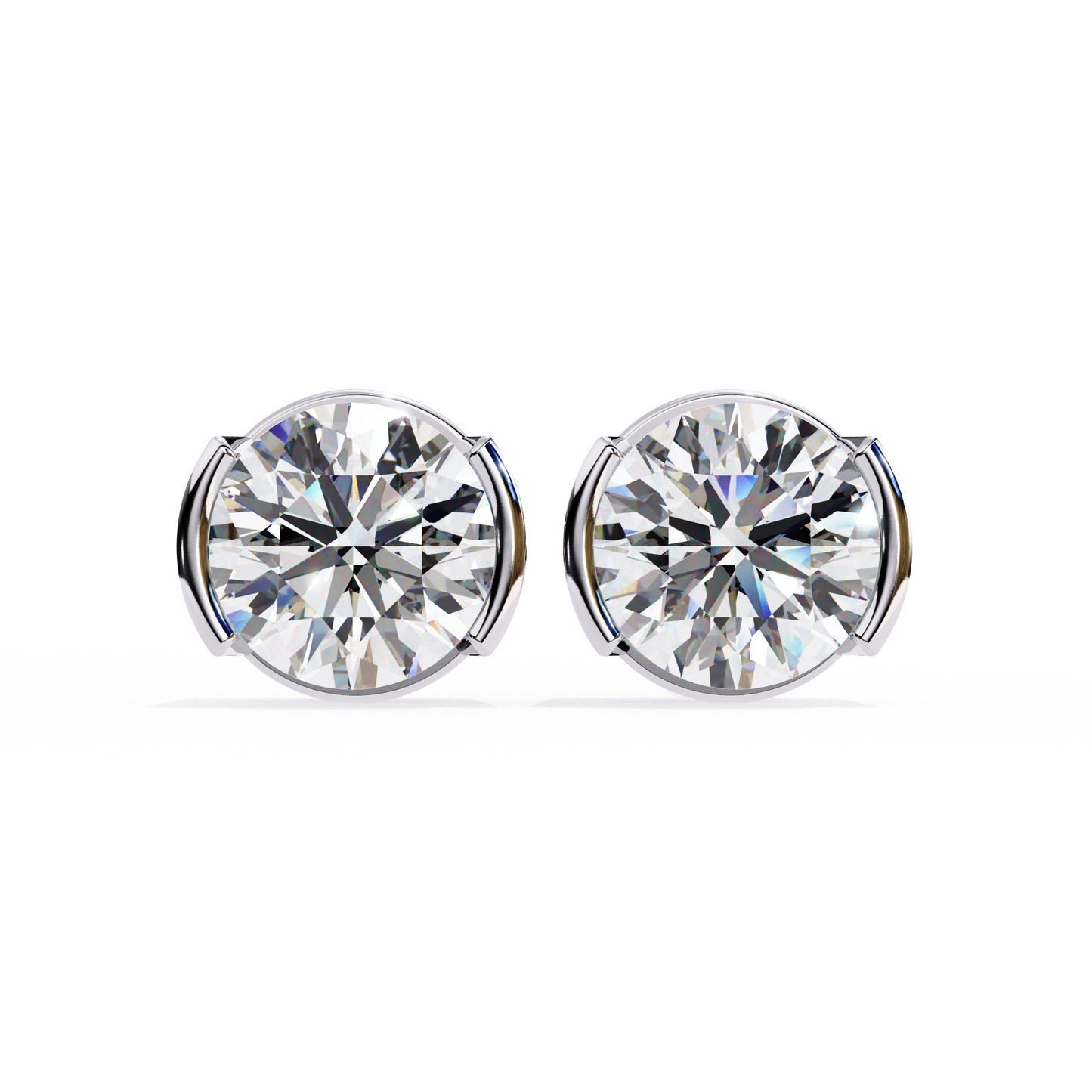 2.57Ct Round Cut Lab Grown Diamond Antique Elegant Minimalist Vintage Stud Earring Special Day Gift For Her