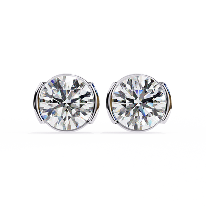 2.57Ct Round Cut Lab Grown Diamond Antique Elegant Minimalist Vintage Stud Earring Special Day Gift For Her