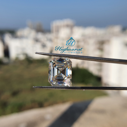 Old Mine Elongated Asscher Cut Top Grade Diamond, Statement Cluster Antique Lab Grown Diamond Use For All Jewelry