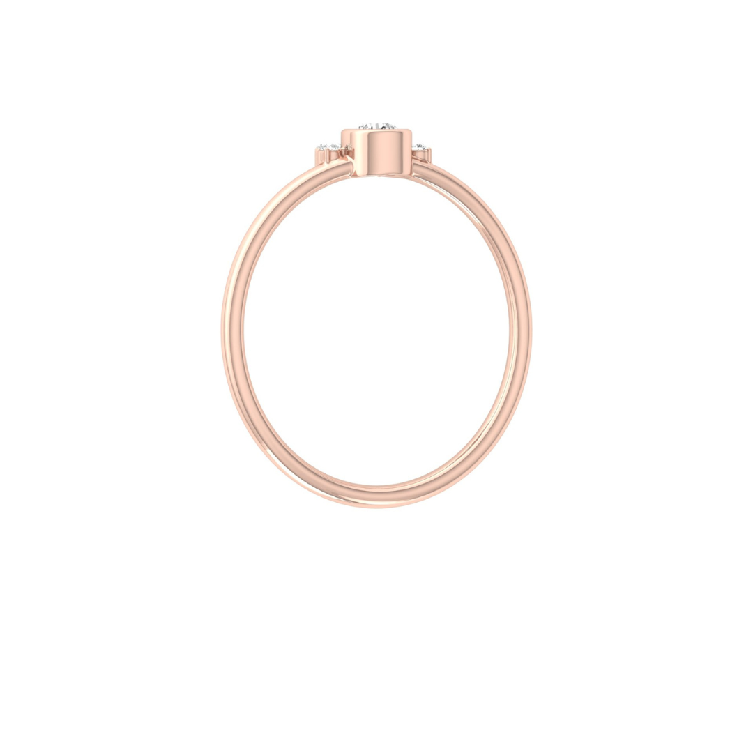 Petite Lab Grown Round Cut Ring 0.13 CT Affordable Bridal Jewelry