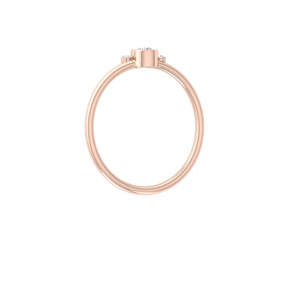 Petite Lab Grown Round Cut Ring 0.13 CT Affordable Bridal Jewelry