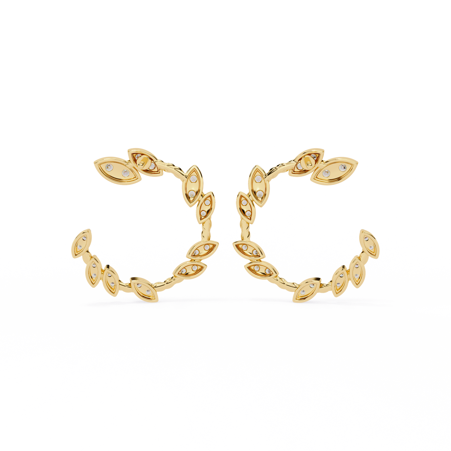 18K Solid Gold  Lab Grown & Natural Round Cut Diamond Prong Set Dainty Daily Wear Stud Earring - HIGHCARAT DIAMONDS