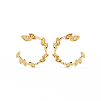 18K Solid Gold  Lab Grown & Natural Round Cut Diamond Prong Set Dainty Daily Wear Stud Earring - HIGHCARAT DIAMONDS