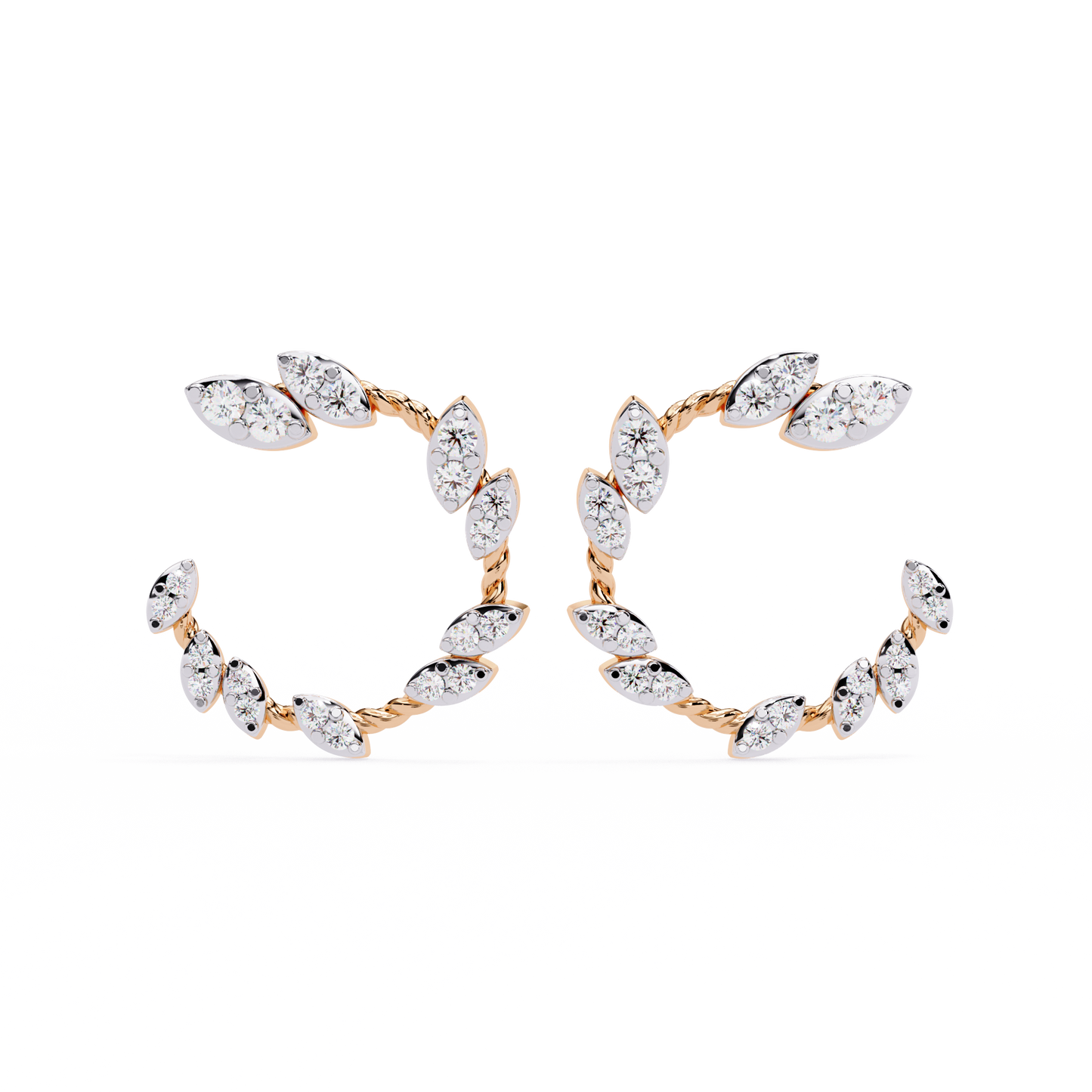 18K Solid Gold  Lab Grown & Natural Round Cut Diamond Prong Set Dainty Daily Wear Stud Earring - HIGHCARAT DIAMONDS