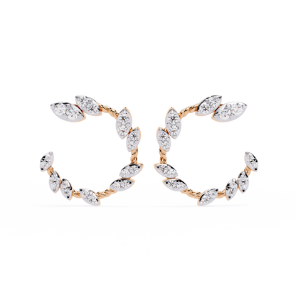 18K Solid Gold  Lab Grown & Natural Round Cut Diamond Prong Set Dainty Daily Wear Stud Earring - HIGHCARAT DIAMONDS