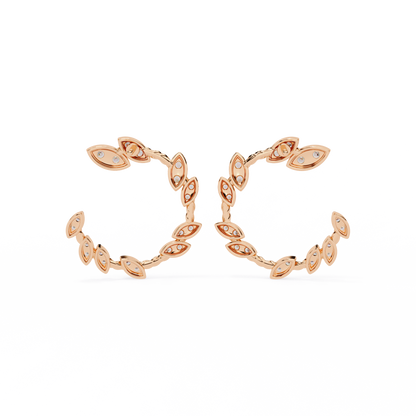 18K Solid Gold  Lab Grown & Natural Round Cut Diamond Prong Set Dainty Daily Wear Stud Earring - HIGHCARAT DIAMONDS