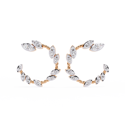 18K Solid Gold  Lab Grown & Natural Round Cut Diamond Prong Set Dainty Daily Wear Stud Earring - HIGHCARAT DIAMONDS
