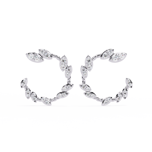18K Solid Gold  Lab Grown & Natural Round Cut Diamond Prong Set Dainty Daily Wear Stud Earring - HIGHCARAT DIAMONDS
