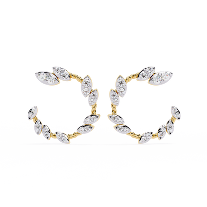 18K Solid Gold  Lab Grown & Natural Round Cut Diamond Prong Set Dainty Daily Wear Stud Earring - HIGHCARAT DIAMONDS