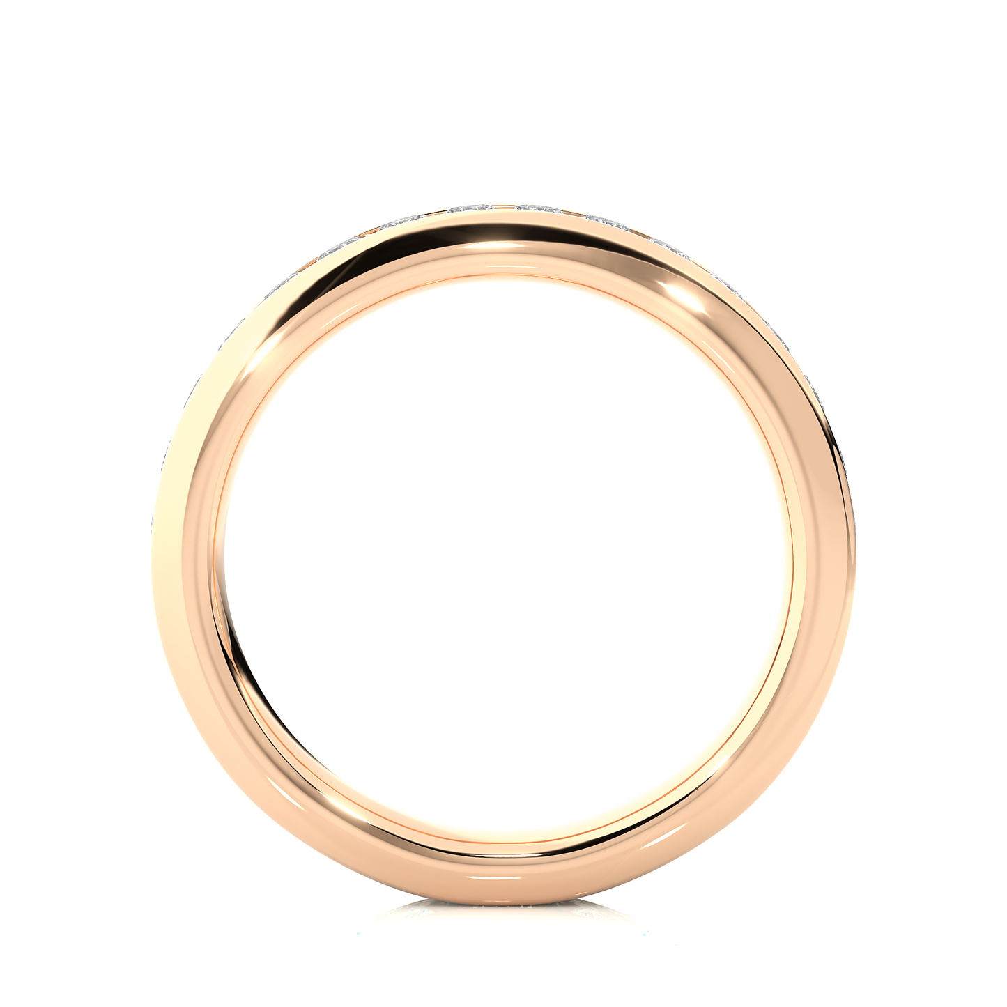 18k Solid Gold Round Shaped Lab Grown/Natural Diamond Full Eternity Band for her gifted - HIGHCARAT DIAMONDS