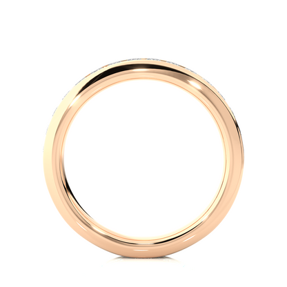 18k Solid Gold Round Shaped Lab Grown/Natural Diamond Full Eternity Band for her gifted - HIGHCARAT DIAMONDS