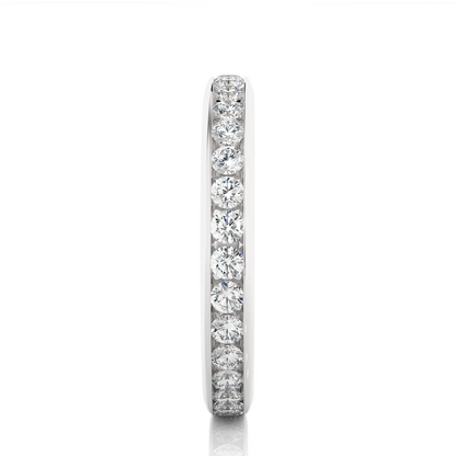 18k Solid Gold Round Shaped Lab Grown/Natural Diamond Full Eternity Band for her gifted - HIGHCARAT DIAMONDS