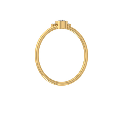 Petite Lab Grown Round Cut Ring 0.13 CT Affordable Bridal Jewelry