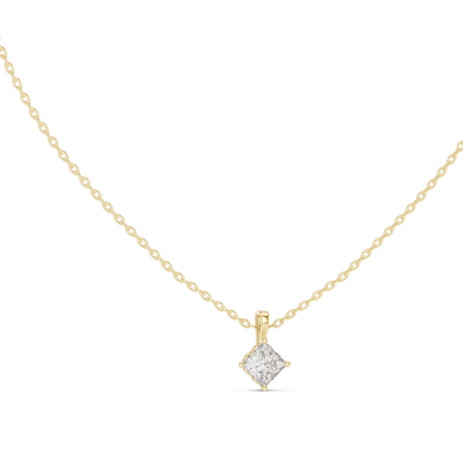 Colorless Labgrown Ecofriendly Sparkling Diamond Pendant In 14K Solid Yellow Gold - HIGHCARAT DIAMONDS