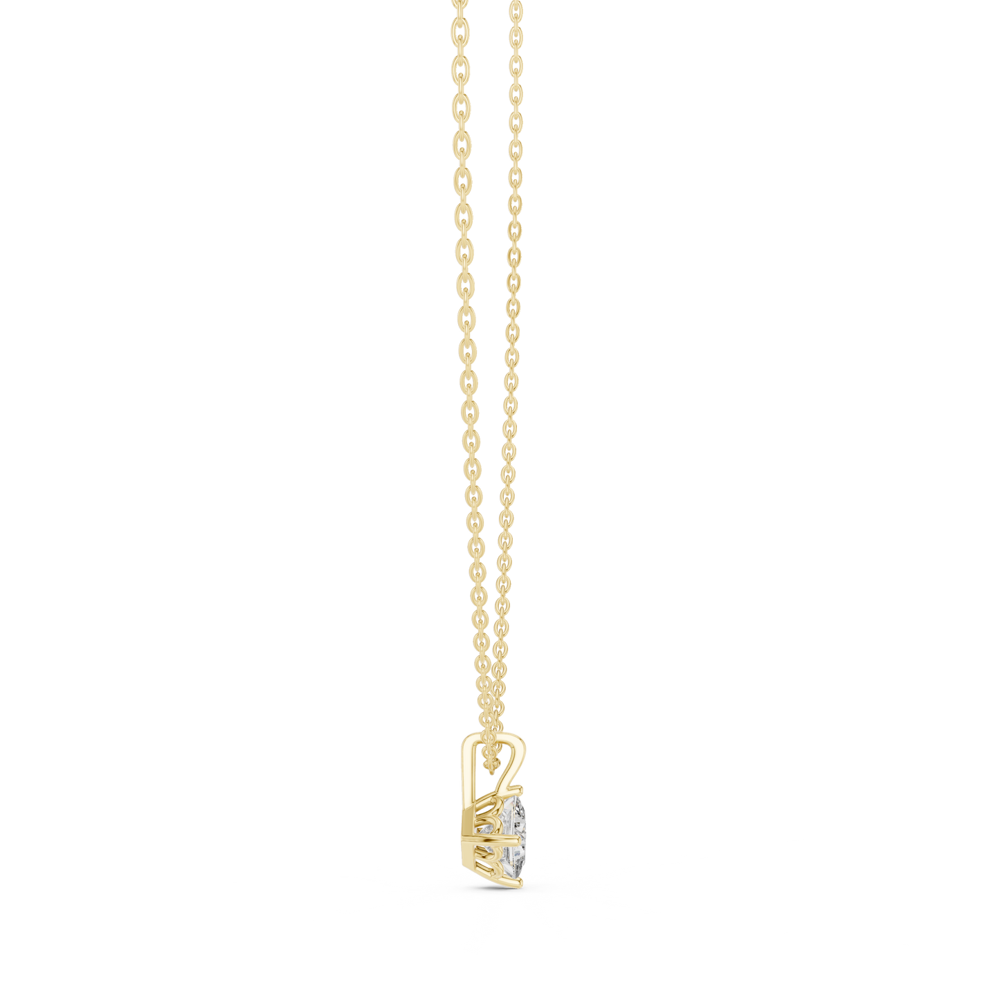 Colorless Labgrown Ecofriendly Sparkling Diamond Pendant In 14K Solid Yellow Gold - HIGHCARAT DIAMONDS