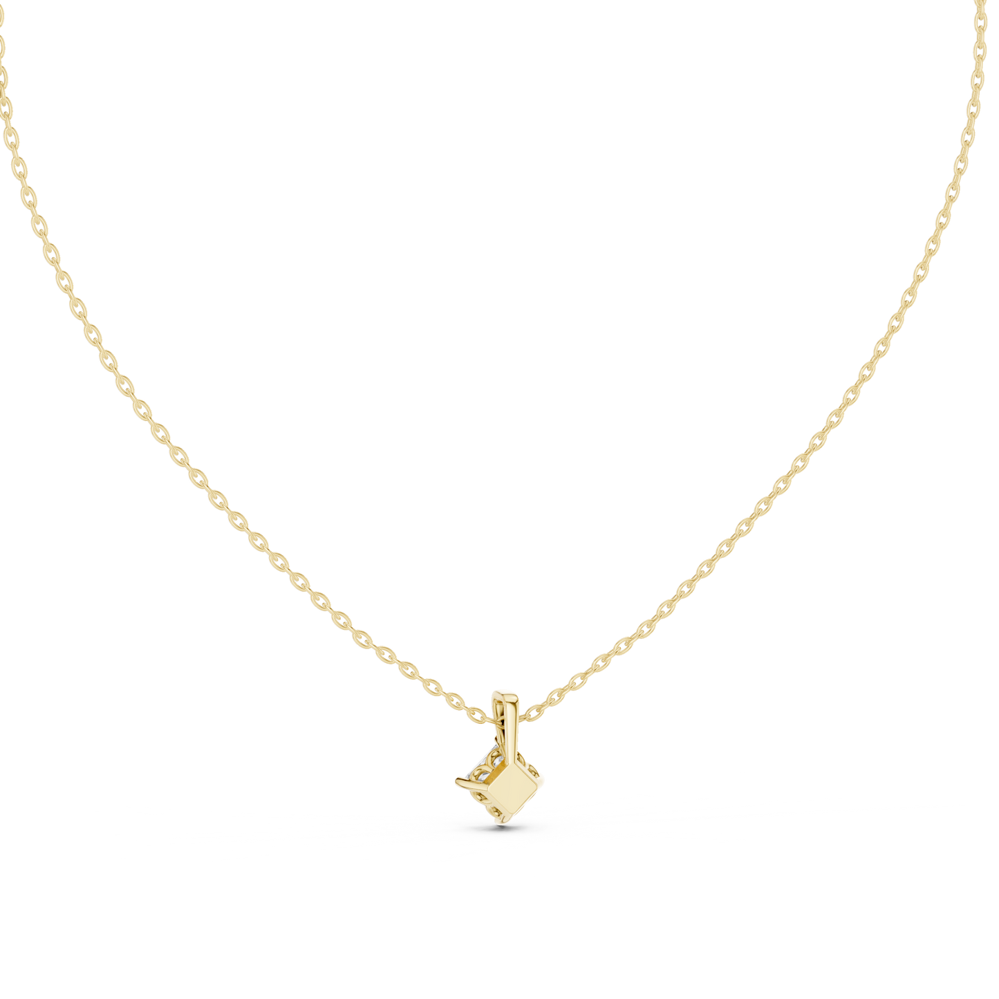 Colorless Labgrown Ecofriendly Sparkling Diamond Pendant In 14K Solid Yellow Gold - HIGHCARAT DIAMONDS