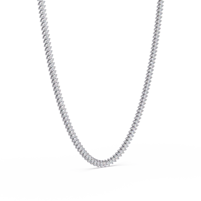 18k Solid Gold Marquise Tennis Diamond Necklace - HIGHCARAT DIAMONDS
