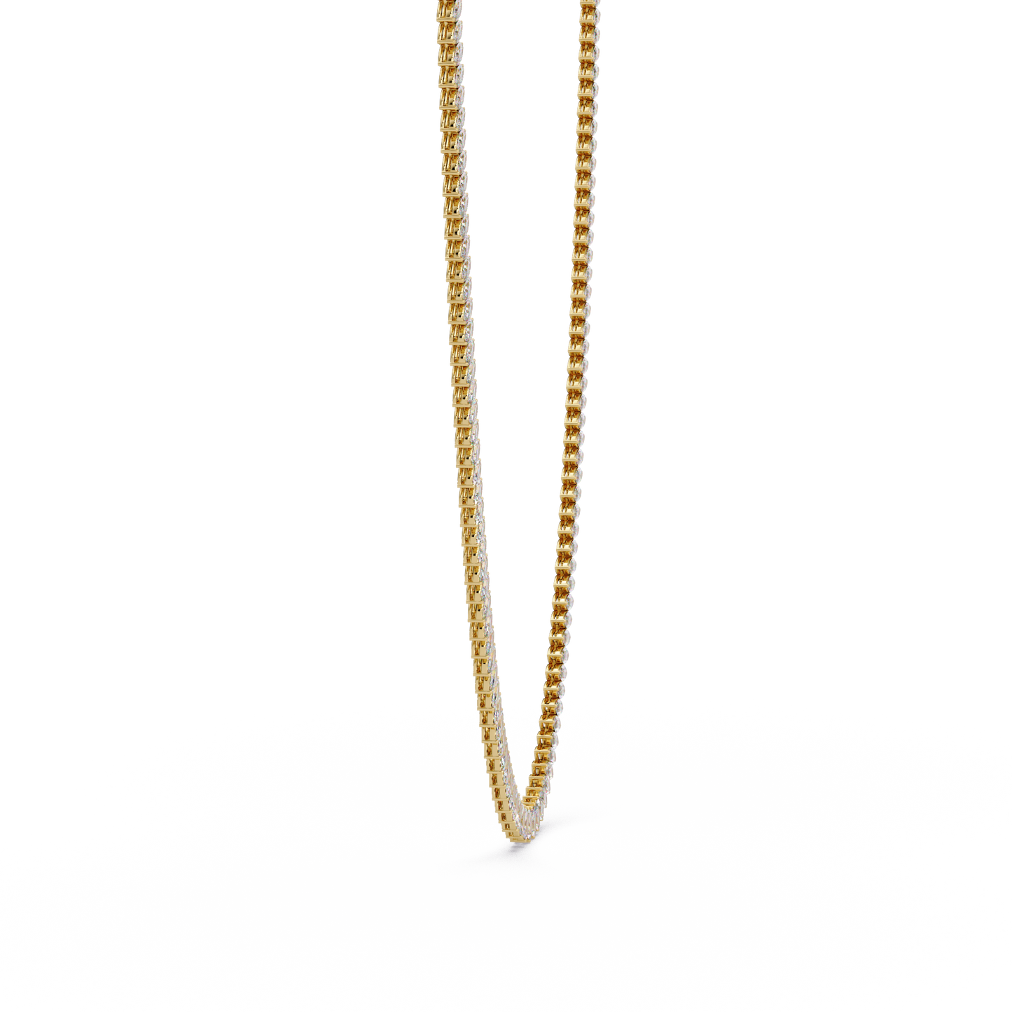 18k Solid Gold Marquise Tennis Diamond Necklace - HIGHCARAT DIAMONDS