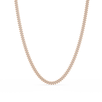 18k Solid Gold Marquise Tennis Diamond Necklace - HIGHCARAT DIAMONDS
