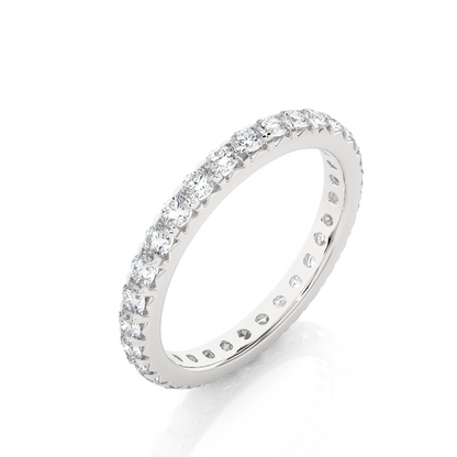 18k Solid Gold Natural or lab grown 1.04 Ct Round Diamond  Full Eternity Wedding Band Gift  For Her - HIGHCARAT DIAMONDS