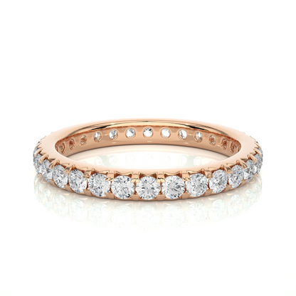 18k Solid Gold Natural or lab grown 1.04 Ct Round Diamond  Full Eternity Wedding Band Gift  For Her - HIGHCARAT DIAMONDS