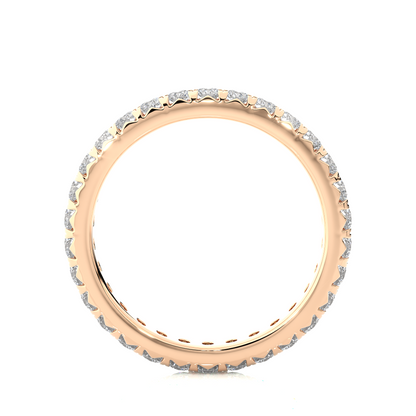 18k Solid Gold Natural or lab grown 1.04 Ct Round Diamond  Full Eternity Wedding Band Gift  For Her - HIGHCARAT DIAMONDS