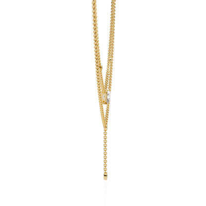 18k Solid Gold Radiant And Round 1.72 Ct  Cut Lab Grown Diamond Elegant Solitaire Cluster Daily Wear Necklace - HIGHCARAT DIAMONDS