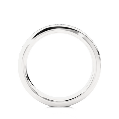 18k Solid Gold Round Shaped Lab Grown/Natural Diamond Full Eternity Band for her gifted