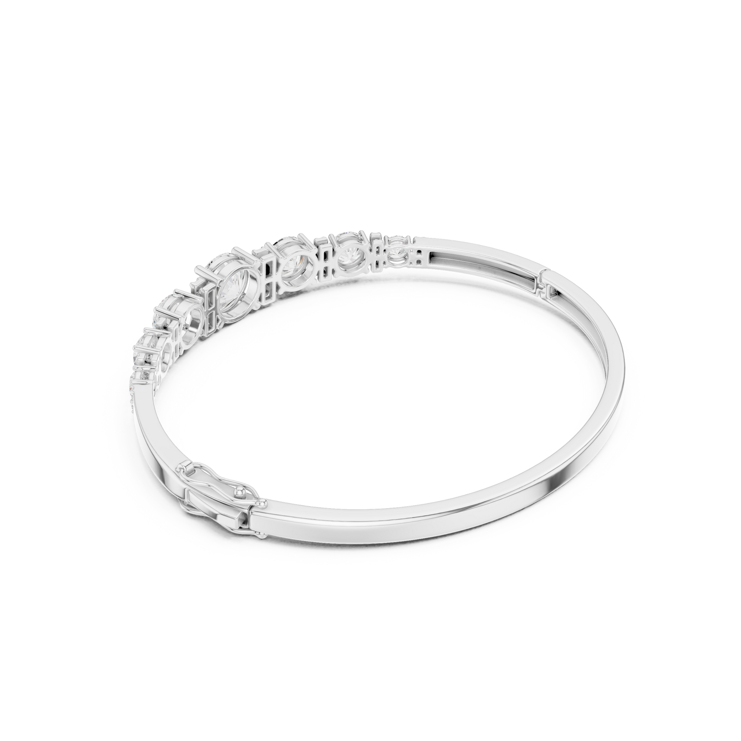 18k Solid Rose Gold 5.40CT Round Cut Lab Grown Diamond Wedding Bracelet - HIGHCARAT DIAMONDS