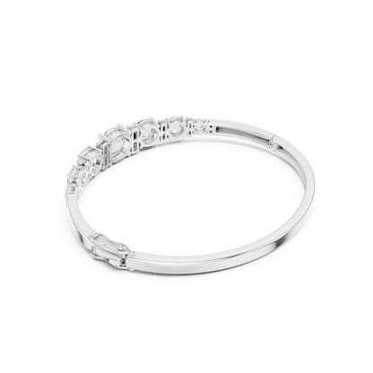 18k Solid Rose Gold 5.40CT Round Cut Lab Grown Diamond Wedding Bracelet - HIGHCARAT DIAMONDS