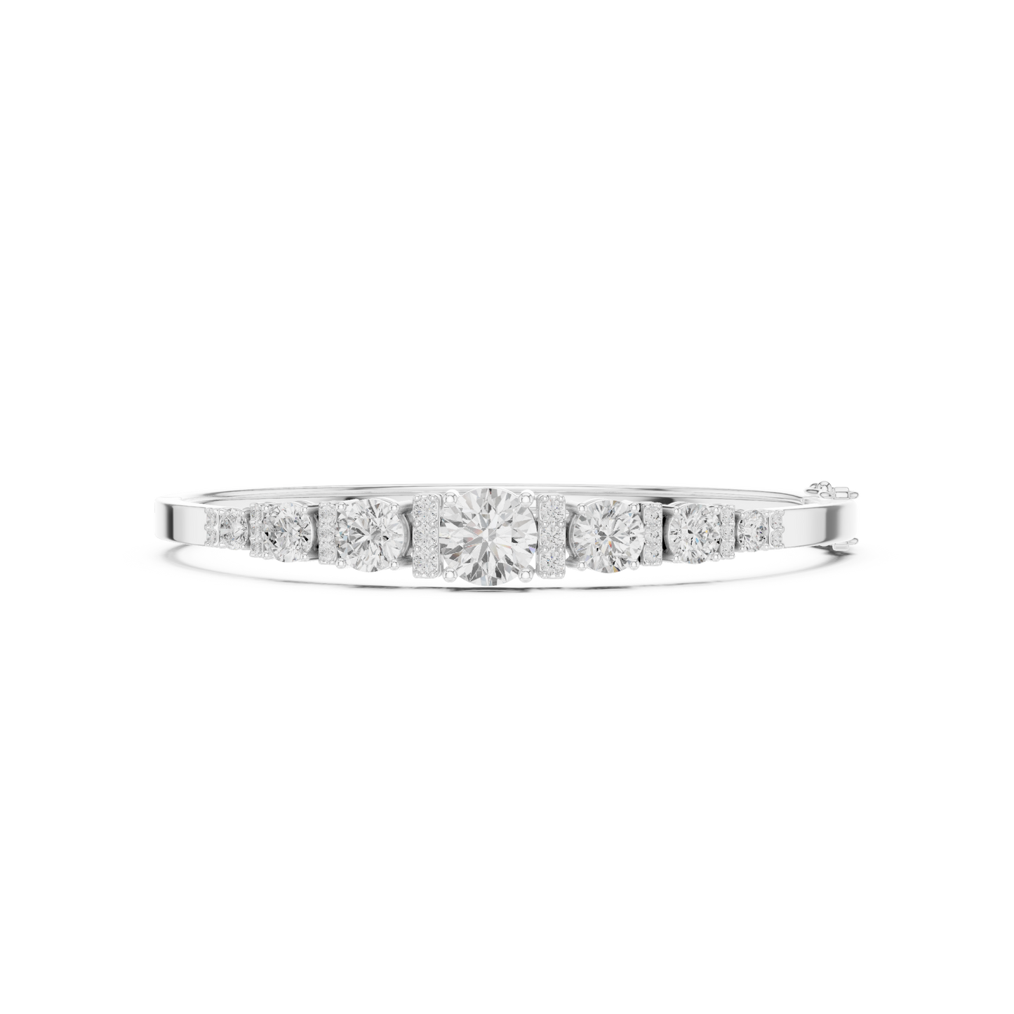 18k Solid Rose Gold 5.40CT Round Cut Lab Grown Diamond Wedding Bracelet - HIGHCARAT DIAMONDS