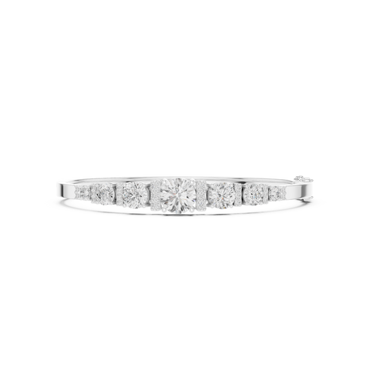 18k Solid Rose Gold 5.40CT Round Cut Lab Grown Diamond Wedding Bracelet - HIGHCARAT DIAMONDS