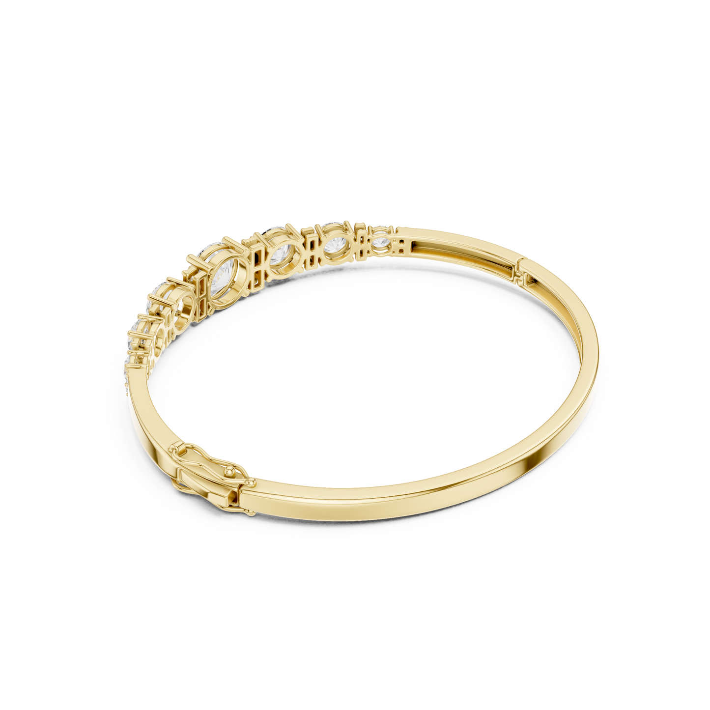 18k Solid Rose Gold 5.40CT Round Cut Lab Grown Diamond Wedding Bracelet - HIGHCARAT DIAMONDS