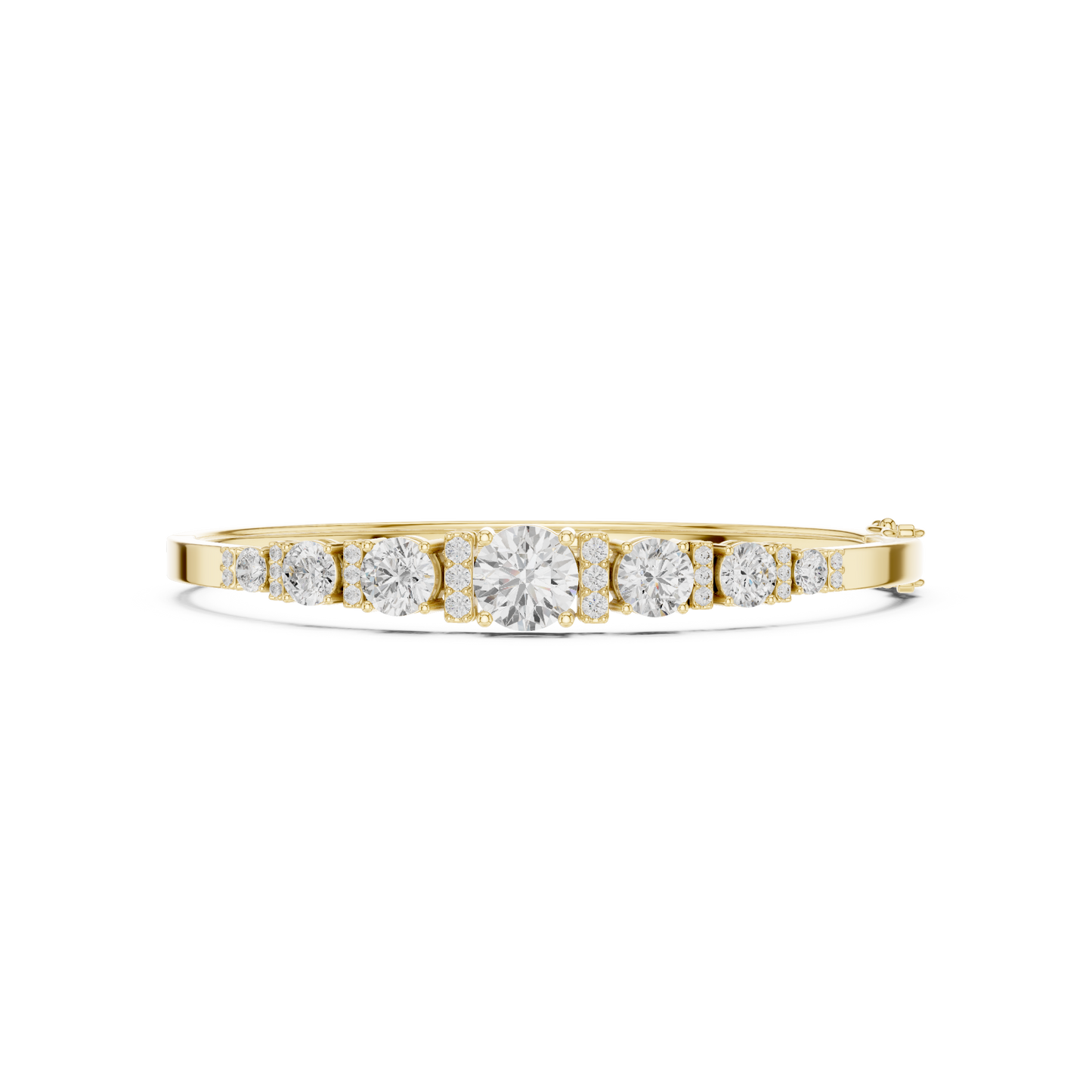 18k Solid Rose Gold 5.40CT Round Cut Lab Grown Diamond Wedding Bracelet - HIGHCARAT DIAMONDS