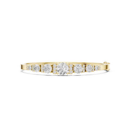 18k Solid Rose Gold 5.40CT Round Cut Lab Grown Diamond Wedding Bracelet - HIGHCARAT DIAMONDS