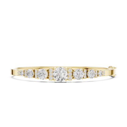 18k Solid Rose Gold 5.40CT Round Cut Lab Grown Diamond Wedding Bracelet - HIGHCARAT DIAMONDS
