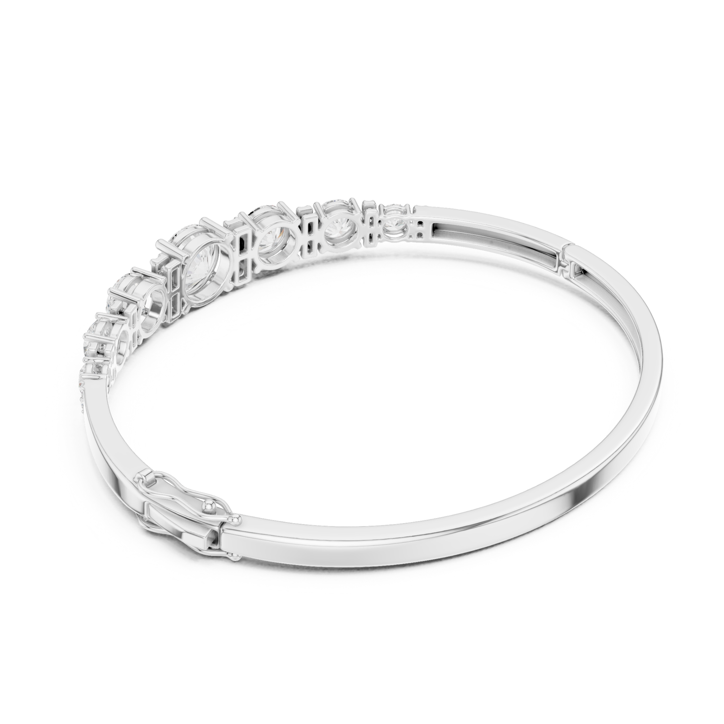 18k Solid Rose Gold 5.40CT Round Cut Lab Grown Diamond Wedding Bracelet - HIGHCARAT DIAMONDS