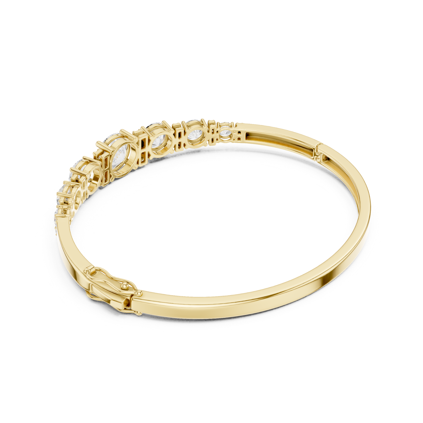 18k Solid Rose Gold 5.40CT Round Cut Lab Grown Diamond Wedding Bracelet - HIGHCARAT DIAMONDS