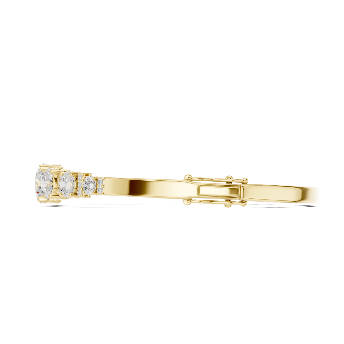 18k Solid Rose Gold 5.40CT Round Cut Lab Grown Diamond Wedding Bracelet - HIGHCARAT DIAMONDS