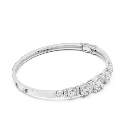 18k Solid Rose Gold 5.40CT Round Cut Lab Grown Diamond Wedding Bracelet - HIGHCARAT DIAMONDS