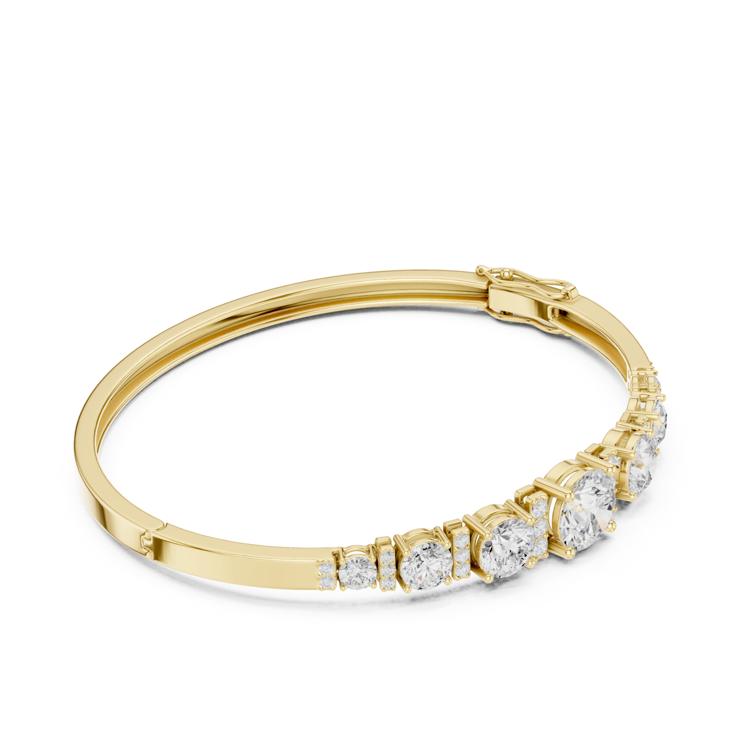 18k Solid Rose Gold 5.40CT Round Cut Lab Grown Diamond Wedding Bracelet - HIGHCARAT DIAMONDS