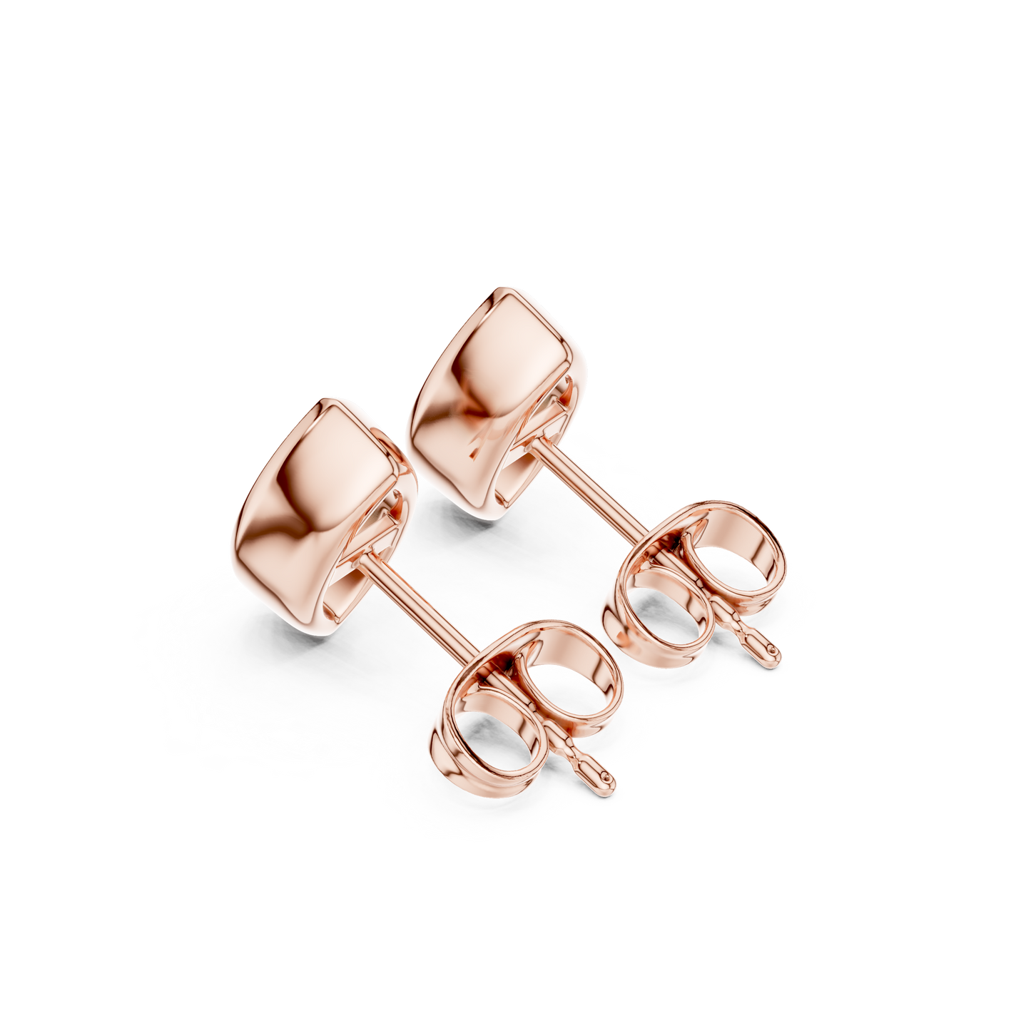 18k Solid Yellow Gold Marquise Cut 1.00Ct Lab Grown Diamond Art Deco Dainty Bezel Set Stud Earring - HIGHCARAT DIAMONDS