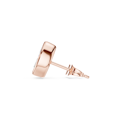 18k Solid Yellow Gold Marquise Cut 1.00Ct Lab Grown Diamond Art Deco Dainty Bezel Set Stud Earring - HIGHCARAT DIAMONDS