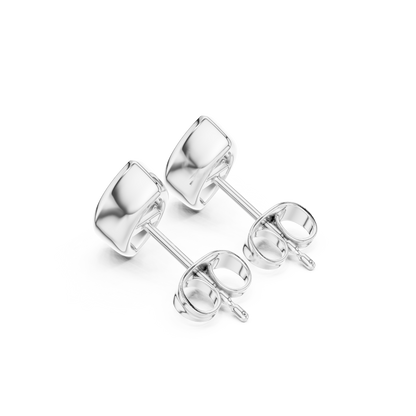 18k Solid Yellow Gold Marquise Cut 1.00Ct Lab Grown Diamond Art Deco Dainty Bezel Set Stud Earring - HIGHCARAT DIAMONDS